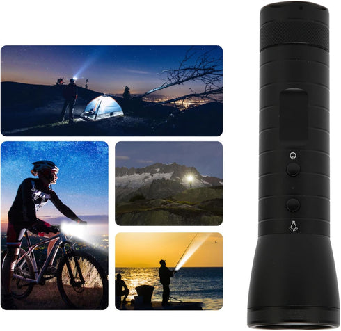 VBESTLIFE Flashlight Video Camera, 1080P 120° Wide Angle with LED Flashlight, USB Rechargeable Torch, IP66 Waterproof