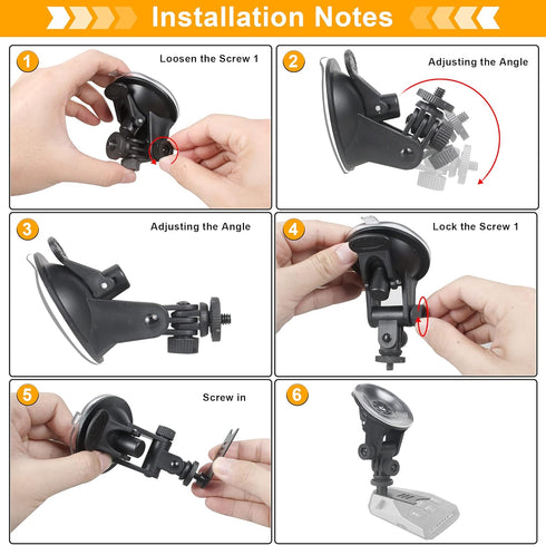 Suction Radar Detector Mount - Windshield & Dashboard Holder for Cobra Radar Detectors RAD 450, ESD-6100, and More