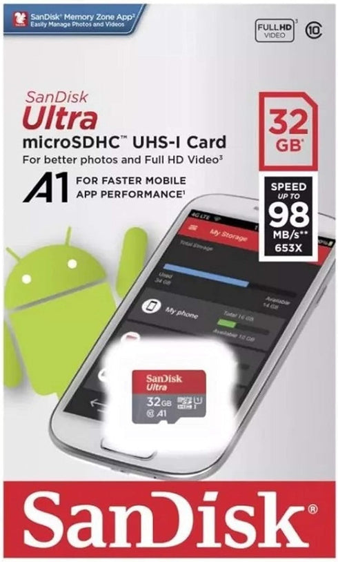 SanDisk Ultra 32GB Micro SDHC Memory Card for Apeman Dash Camera Series Works with C450, C420, C860 (SDSQUAR-032G-GN6MN) Bundle with (1) Everything But Stromboli Micro SD Card Reader