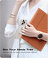 Magnetic Phone Grip for iPhone 15/14/13/12 Pro Max/Plus, Removable Loop Grip with Silicone Soft Finger Strap (White)