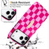 SOKAD 17 Checkered Phone Case for iPhone Pro Max with Finger Strap Kickstand, Cute Grids Plaid Checkerboard Pattern