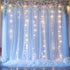 1015ft 2 515ft Baby Blue Sheer Tulle Backdrop Curtains with Lights String for Parties Baby Shower Decorations for Boy