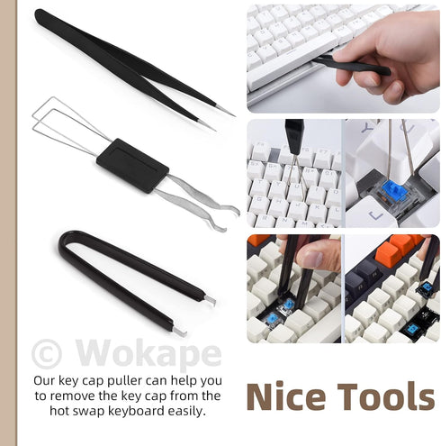 14Pcs Mechanical Keyboard Lube Kit, Includes Key Puller, Tweezers, Cleaning Brush, Lubrication Pens, Keycap Remover