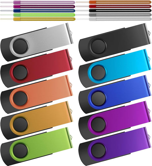 Kepmem 1GB Flash Drive 10 Pack USB 2.0 Thumb Drives Bulk Multipack Pen