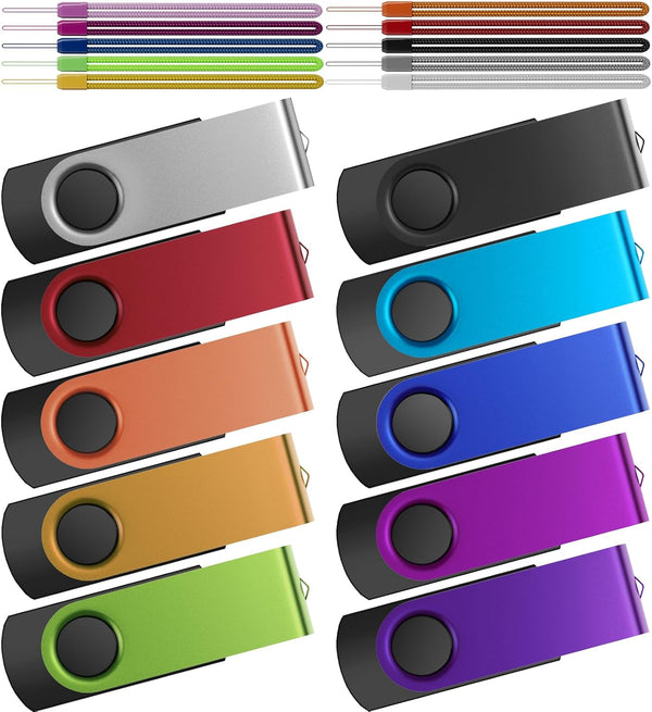 Kepmem 1GB Flash Drive 10 Pack USB 2.0 Thumb Drives Bulk Multipack Pen