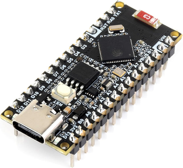 ESP32-S3-Nano Microcontroller Development Board, Pre-Soldered Header, Based on ESP32-S3R8 Chip, 2.4GHz Wi-Fi and