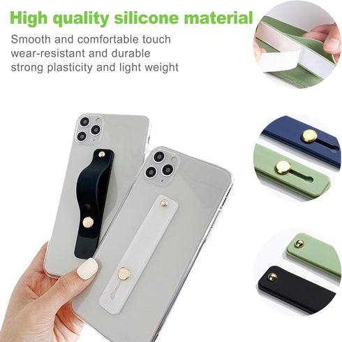 CeroDimo 12-Piece Universal Phone Loop Finger Strap Holder, Portable Silicone Grip Strap for Phone Cases, Telescopic