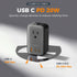 20W, 2 1 1 Pack TESSAN Travel Adapter PD Universal Power Adapter USB C USB A, Ultra Thin International Plug Adaptor