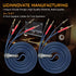 UCINNOVATE Bi-Wired Speaker Cable with Pin Banana Plugs, 13 AWG 2 Pack 9.8Ft Speaker Wire with Gold-Plated Plugs,