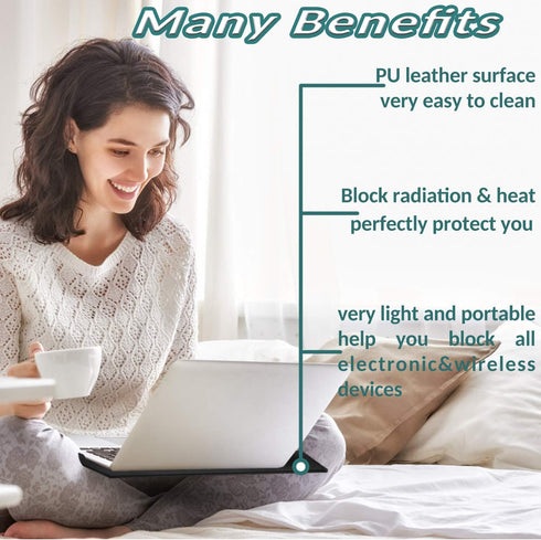 EMF Laptop Pad Protection, NEWBEAU Radiation Computer Pad Blocking, Heat Shielding Laptop Pad for Laptops, Notebooks,