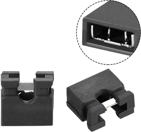 uxcell 100pcs Black 2mm Standard Pin Header Jumper Cap Mini Micro Jumper Bridge Plug Short Circuit Connection Cap