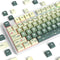 Guffercty kred 133 Keys XDA Profile Green Keycaps, Cute PBT Keyboard Caps for 60% 65% 75% 96% Mechanical Keyboards
