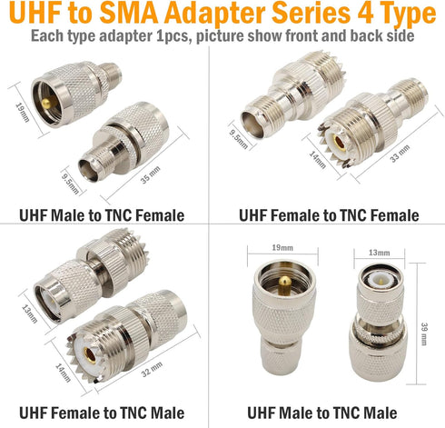 RF Coaxial Adapter Set, 23 Type UHF Adapter Kits for Ham Radio, CB Radio Antenna Adapter