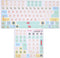 Vikye 2PCS/Pack Universal English Keyboard Stickers, Frosted Surface Replacement Mechanical Keyboard Keyboard Letters