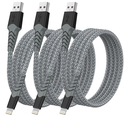 iPhone Charger Lightning Cable 3 Pack 3FT, Apple MFi Certified USB to Lightning Fast Charging Cord