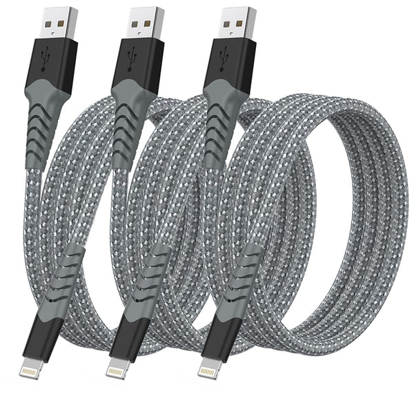iPhone Charger Lightning Cable 3 Pack 3FT, Apple MFi Certified USB to Lightning Fast Charging Cord