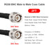 2PCS BNC Male to Male Coax Cable 2FT 50 Ohm RG58 Extension Coaxial Cable with BNC Connectors