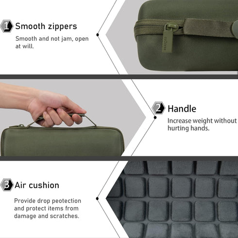 co2CREA Hard Travel Case for JBL Flip 6 FLIP 5 Waterproof Portable Bluetooth Speaker (Green)