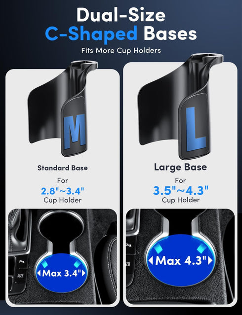 ELWEY 2 1 N55 15" 17 16 15 Cup Holder Phone Holder for Magsafe, Car Phone Holder Magnetic, Upgraded in Cup Holder Phone