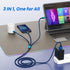 Cable(3Pack 4FT), 3 1 16/15/14/13/iPad/Android/Tablets IDISON Multi Charging in Charging Cable for Multiple Devices