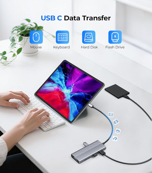 GIISSMO 3 9 1 3 2 4K 100W 3 USB C Docking Station Monitors HDMI Adapter for Dell HP Lenovo, in Laptop Docking Station