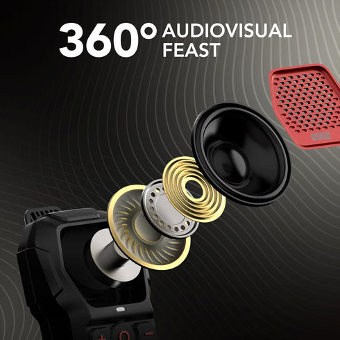 MFish IPX67 4X Wearable Bluetooth Speaker, Clip-On Mini Portable Speaker with Built-in Mic for Hands-Free Calls