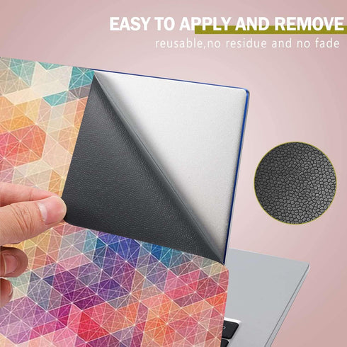 Laptop Notebook Skin Sticker Cover Decal, Fits 12 to 15.6 inch Laptops, Easy to Apply and Change Styles (Colorful Grid)