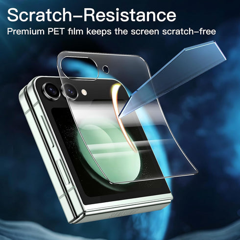 JETech Front Screen Protector for Samsung Galaxy Z Flip 5, Full Coverage PET Film, HD Clear, Case Friendly, 3-Pack