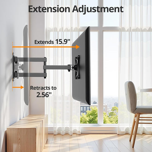 IWORKBOARD 13-32 Inch 100x100mm 33lbs, 360 Full Motion TV Monitor Wall Mount Bracket for Most LED LCD Flat Curved