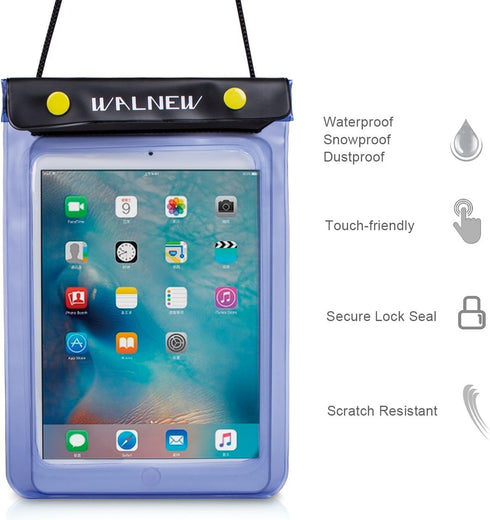WALNEW Universal Waterproof eReader Protective Case Cover for Kindle 2022/Kindle Paperwhite/Oasis/Fire 7, Blue