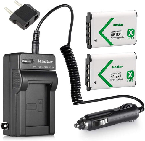 Kastar Battery (2-Pack) and Charger for Sony HDR-CX240 HDR-CX405 HDR-CX440 HDR-PJ240 HDR-PJ270 HDR-PJ405