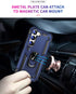 ADDIT Phone Case for Samsung Galaxy S23 Plus, Military Grade Heavy Duty with Kickstand Ring, Support Magnet Car Mount