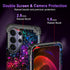 Miqala S26 S26 5G,Colorful for Galaxy Ultra Case,Glow in The Dark Three Layer Heavy Duty Shockproof Protection Hard