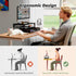 2-Tier Simple Trending Computer Monitor Stand Riser with Drawer, Desk Organizer for Home Office, Black