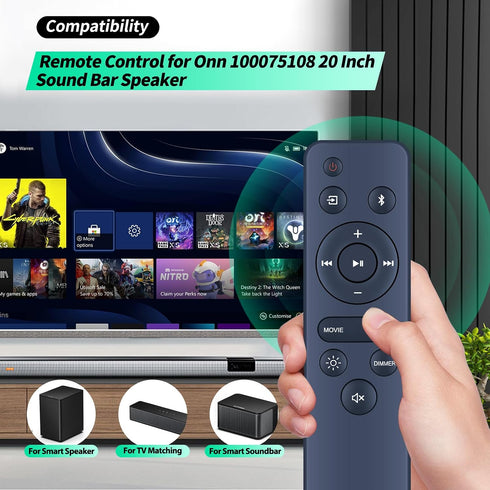 WDZP 100075108 20 Inch New Soundbar Remote Control for Onn Sound Bar Speaker