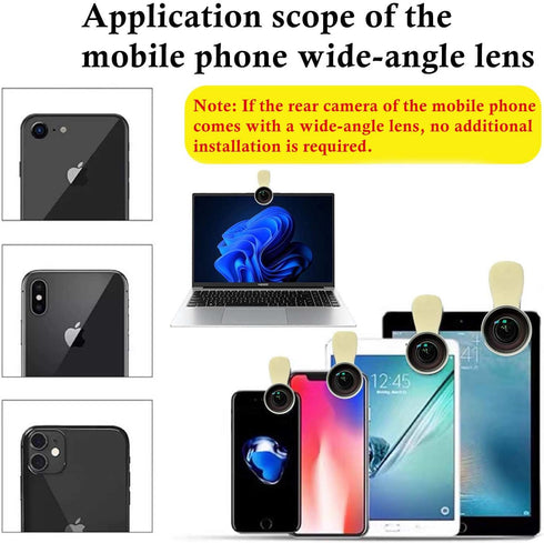 Generic Wide-Angle Macro Fish-Eye Camera Lens Kit, for Smart Phones, Tablet Computers, ipad Laptop.External Expansion
