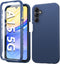 FNTCASE Samsung Galaxy A15-5G Case, Rugged Shockproof Silicone Cover with Built-in Screen Protector (Blue)