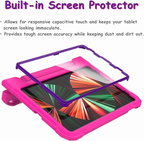 Kids Case for 10.9 inch iPad Air 5th/4th Generation, iPad Pro 11 3rd/2nd/1st Generation with Built-in Screen Protector