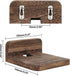 Wall Mounted Speaker Stand Holder, Floating Shelf for Bluetooth Speaker, Webcam, Cell Phones, by Wood (2 Pack)