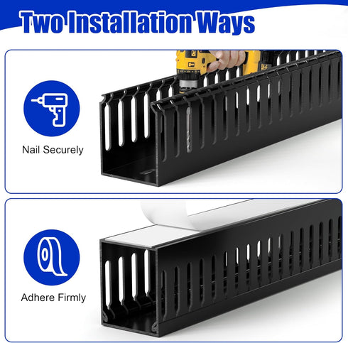 ZhiYo 66in(4X L16.5in) H2in W2in Professional Server Rack Cable Management Raceway, x Cable Raceway Kit, Electrically