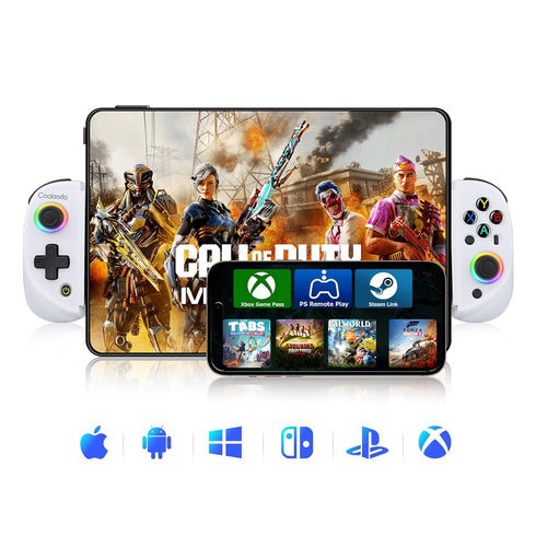 Wireless Mobile Gaming Controller for IOS & Android, Bluetooth Gamepad with Adjustable Clip for Smartphones