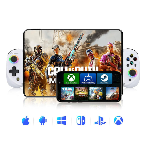Wireless Mobile Gaming Controller for IOS & Android, Bluetooth Gamepad with Adjustable Clip for Smartphones