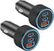KENHAO USB C Car Charger, 3-Port 67W Dual USBC & USB-A Car Phone