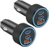 KENHAO USB C Car Charger, 3-Port 67W Dual USBC & USB-A Car Phone