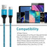 Fast Charging USB Type C Cable 6FT 2-Pack for Samsung Galaxy S24 S23 S22 S21 S20 Ultra, Note 20, OnePlus, Google Pixel.
