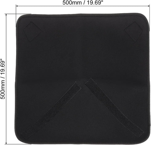 PATIKIL Camera Protective Wrap, 20"x20" Lens Wrap Cloth with Thick Protective Neoprene, Lens Pouch Bag with Hook and Loop for Lens, SLR, Black Purple