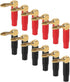 6 Pairs 4mm Speaker Banana Plugs, 90 Degree Right Angle 24k Gold Plated Speaker Connector (12 Pcs)
