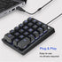 Rottay 22 Number Pad, Mechanical USB Wired Numeric Keypad with Blue LED Backlit Key Numpad for Laptop Desktop Computer