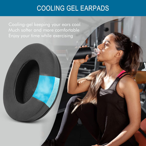 GVOEARS Cooling Gel Earpads for Sennheiser HD280, HD280 Pro, HD281, HMD280, HMD281 Headsets, Soft Memory Foam, Black