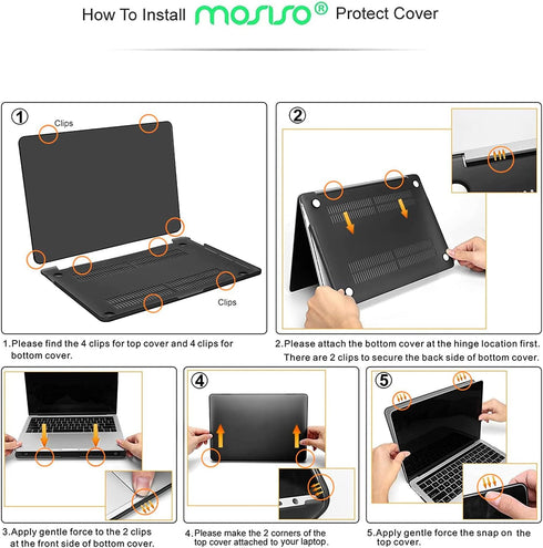 MOSISO Hard Shell Case Cover for MacBook Pro 13 inch M2 2025, 2024, 2023, 2022-2016 A2338 M1 A2251 A2289 A2159 A1989